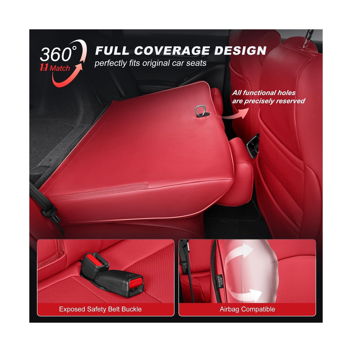 TTX LIGHTING Custom Fit Seat Covers for Honda Accord LX 2018-22