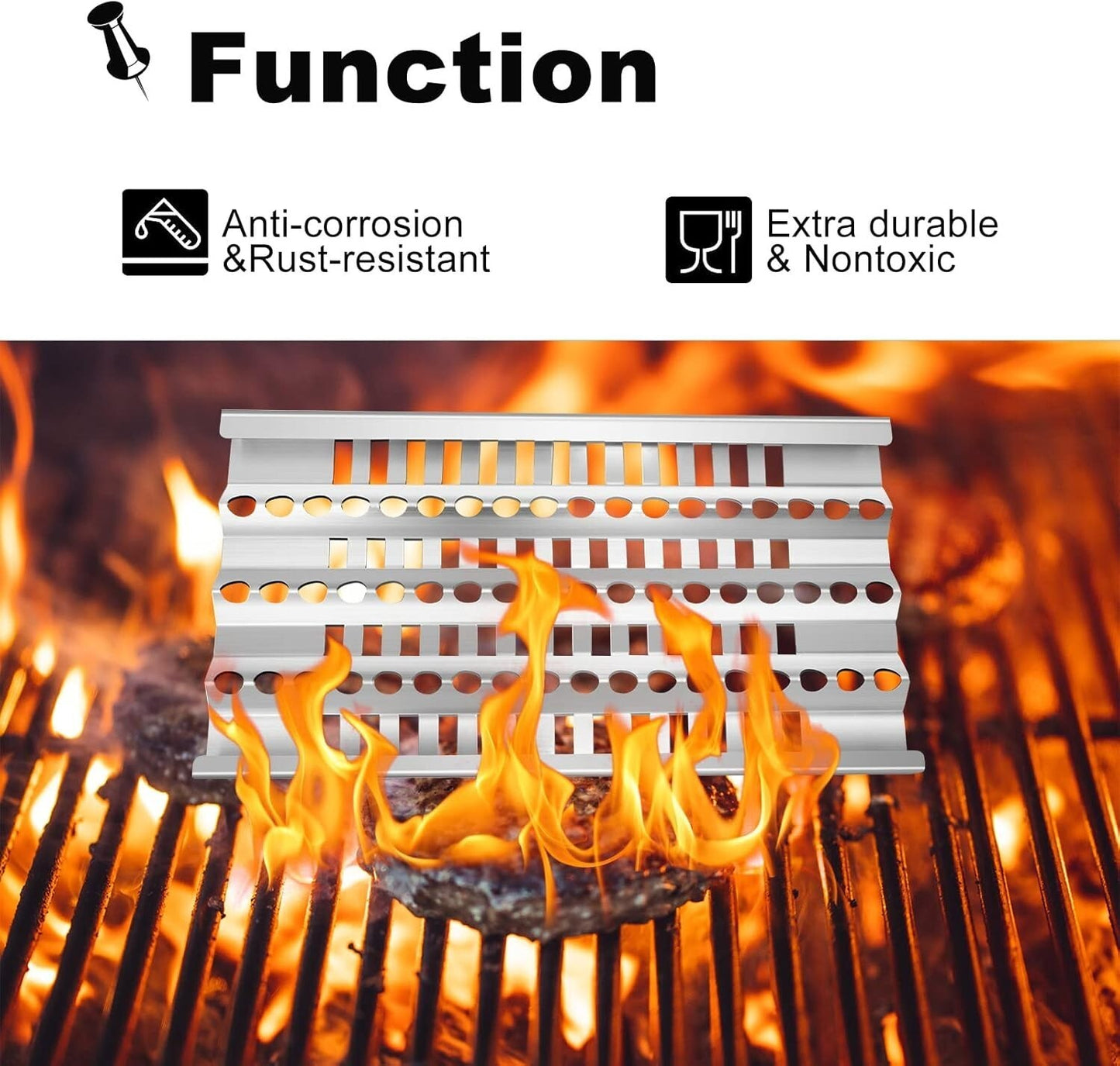 6- Grill Heat Plates Burner Radiant Tray Replacement Kit for DCS Cooking Systems