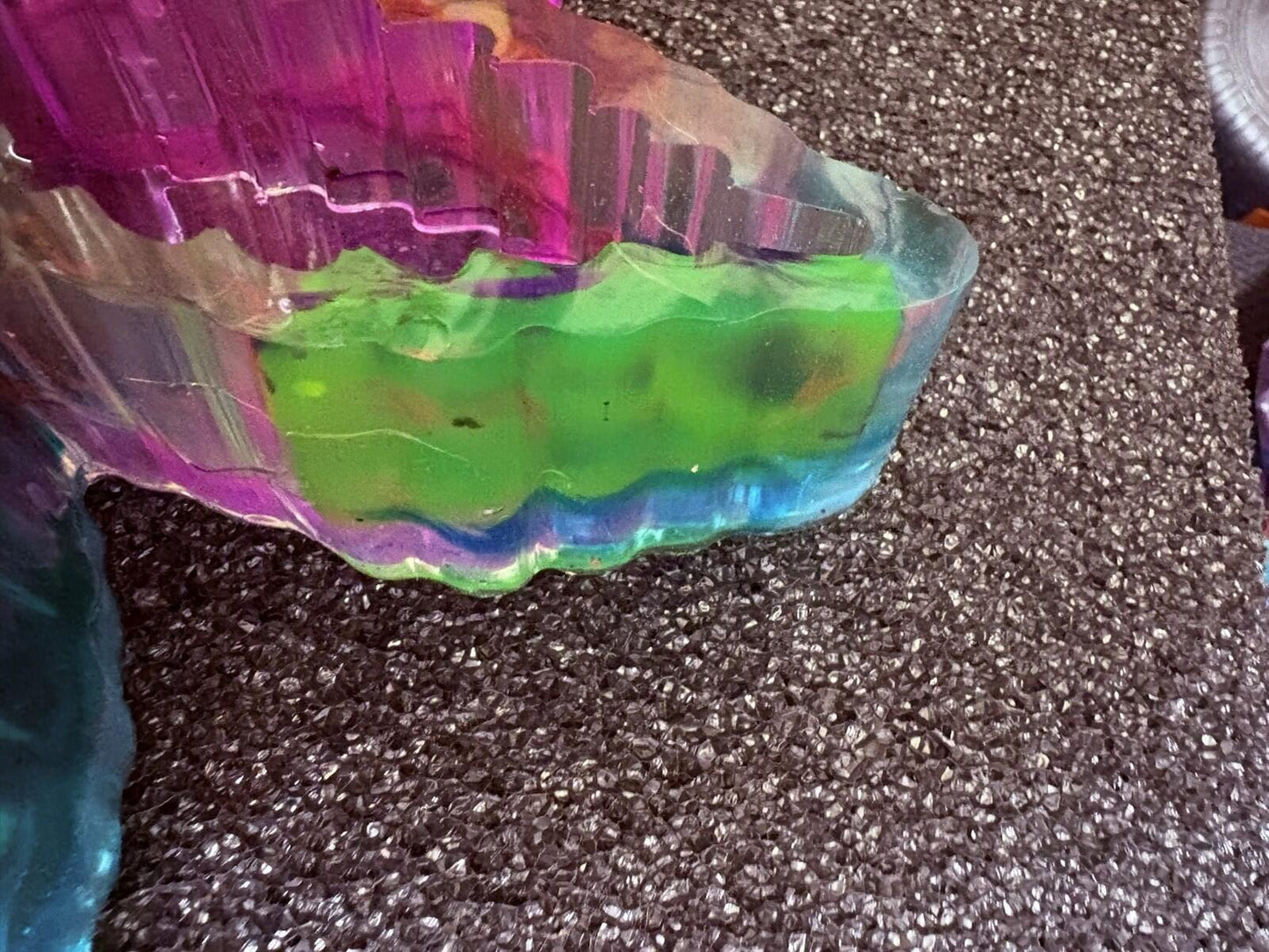Flower Handmade Epoxy Resin Ash Tray Multicolored Layered A Define Center Piece