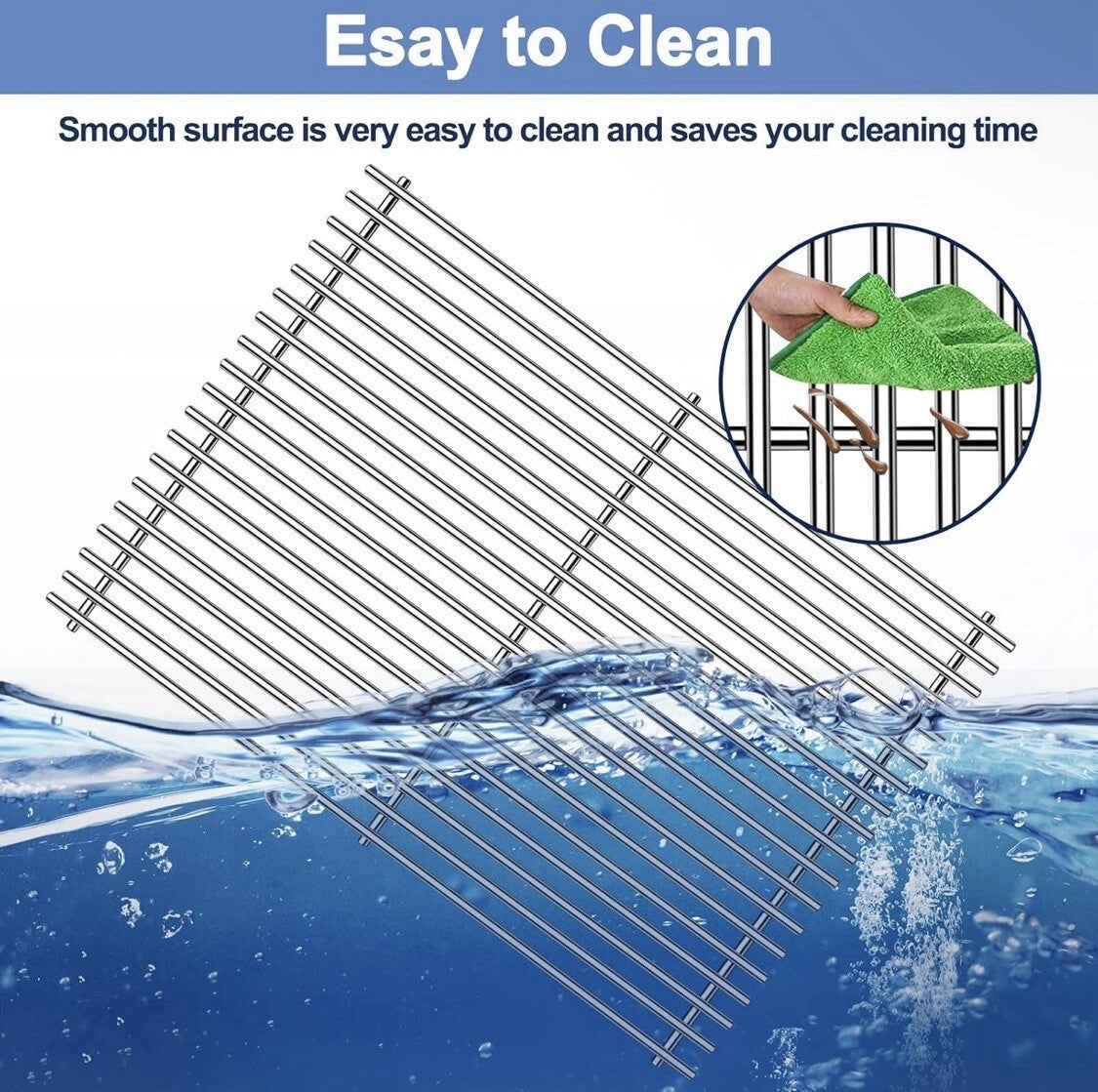 SS Grill Grates Flavorizer Bars Heat Deflectors Compatible Weber Genesis II 300
