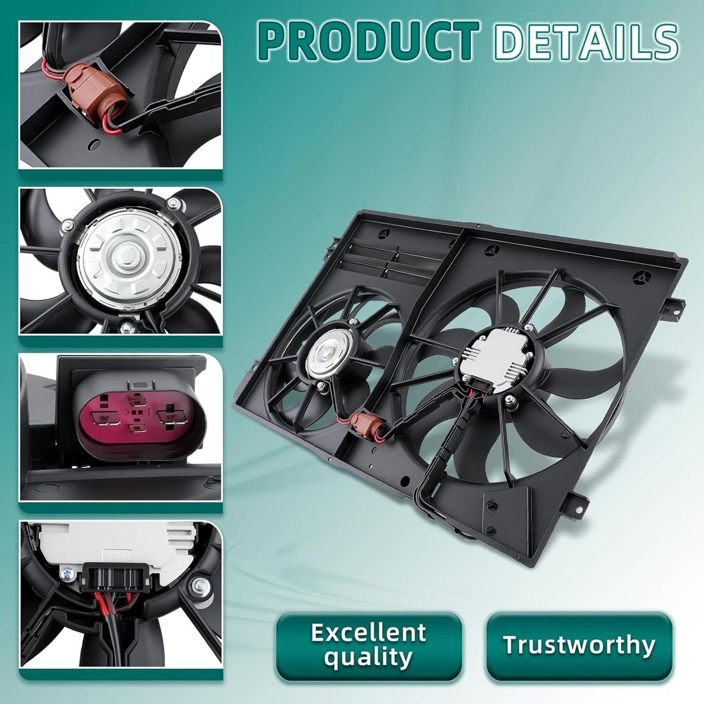 Radiator Engine Cooling AC Fan Assembly For Audi A3 TT Quattro Volkswagen Passat