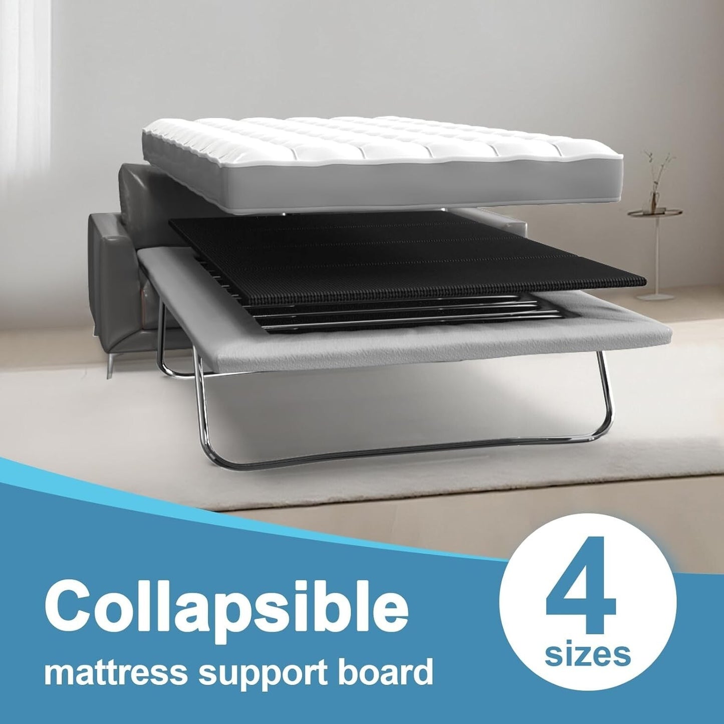 Sleeper Sofa Support Board 56”x70” Sofa Bed Board Pull Out Couch Folds W/ Frame