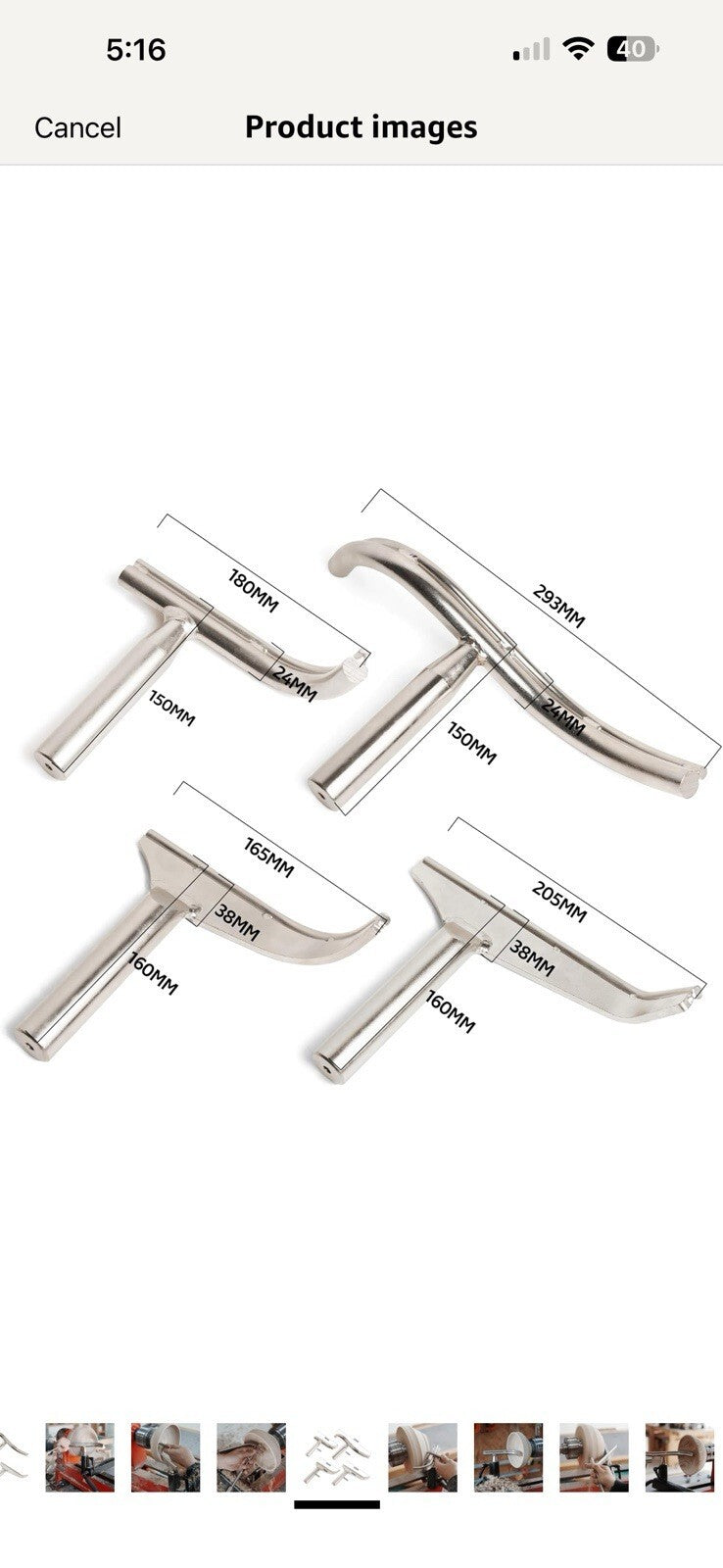 1" Dia Stem Glide Bowl Turner 4-Piece Toolrest Set for Woodlathe Bowl Turning