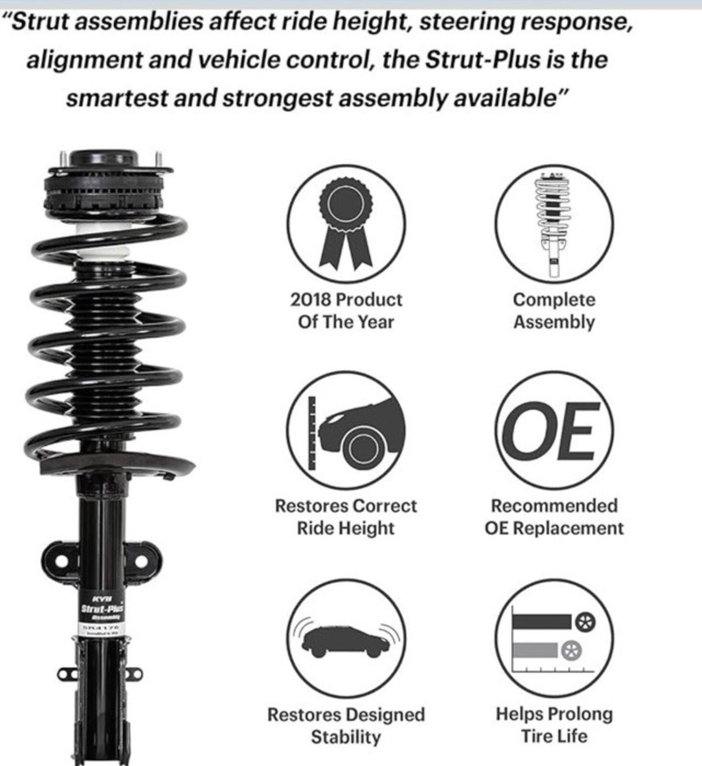 2004-2008 Ford F-150 4 Wheel Drive KYB SR4077 Strut Plus Assembly