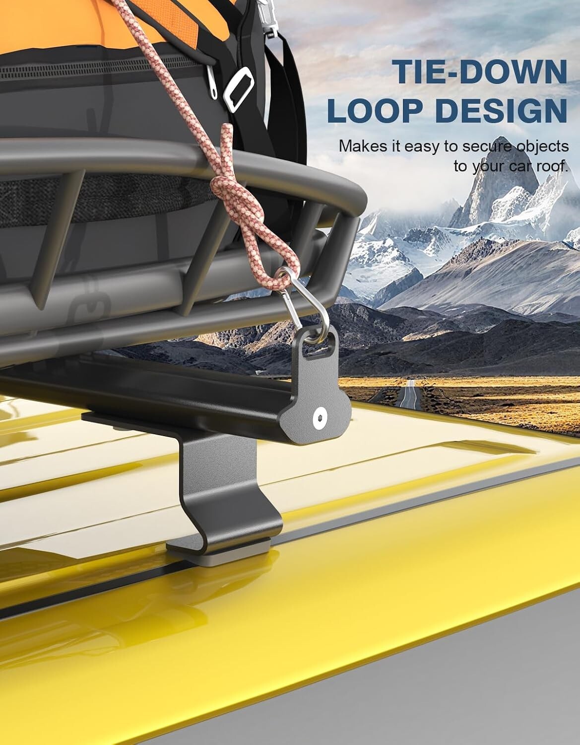 Roof Rack Ladder for Cargo Vans, Fits Ford Transit Connect 2014-2025, Black Acce