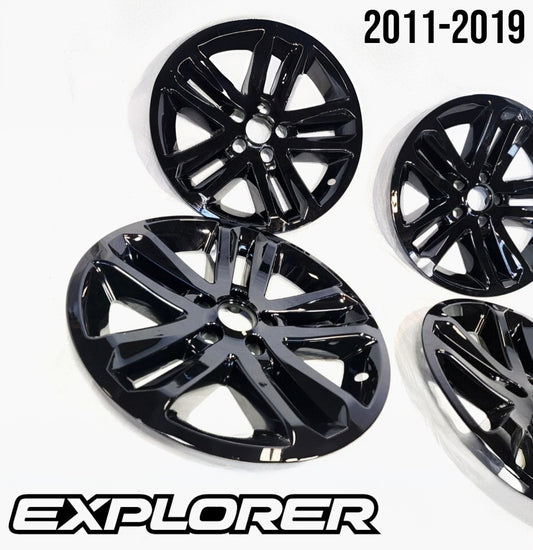 2011-2019 Ford Explorer - WEISIGAO 18" Gloss Black Wheel Skins - Set of 4