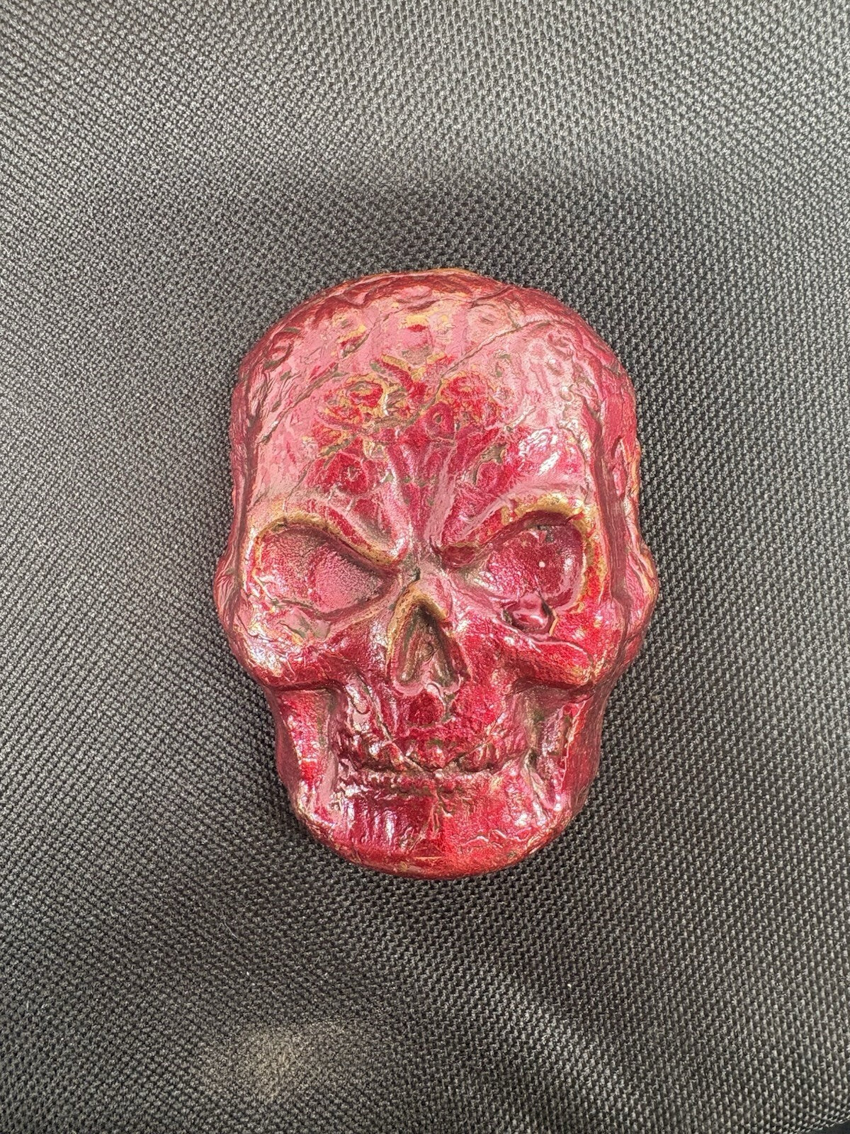 9.5 Troy Oz Pure .999 Red Copper Skull | Handmade & Polished Copper Bullion