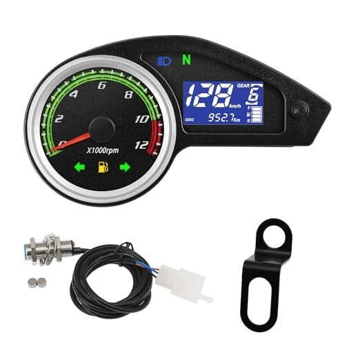 Motorcycle Speedometer Gauge Digital Speedometer for Motorcycle LCD Gauge