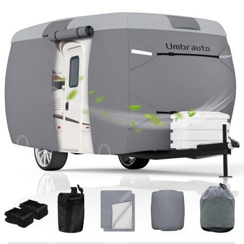Fiberglass Travel Trailer Cover Fits 11'-13' Fits 11-13FT Fiberglass RV Cover