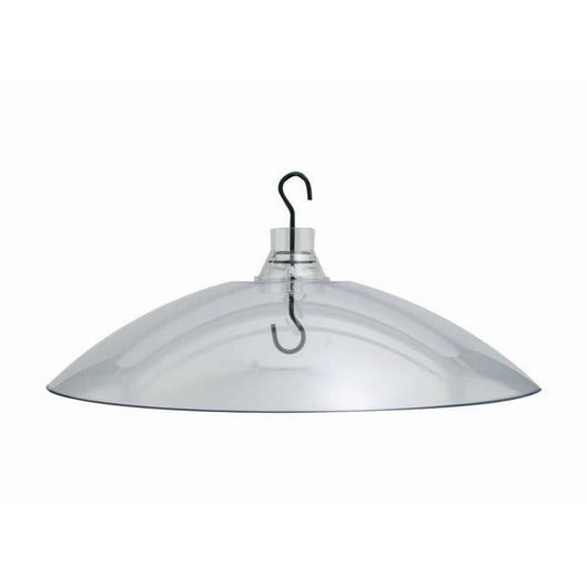 16" Heavy Duty Clear Hanging Squirrel Baffle with Hanging Clip, Clear