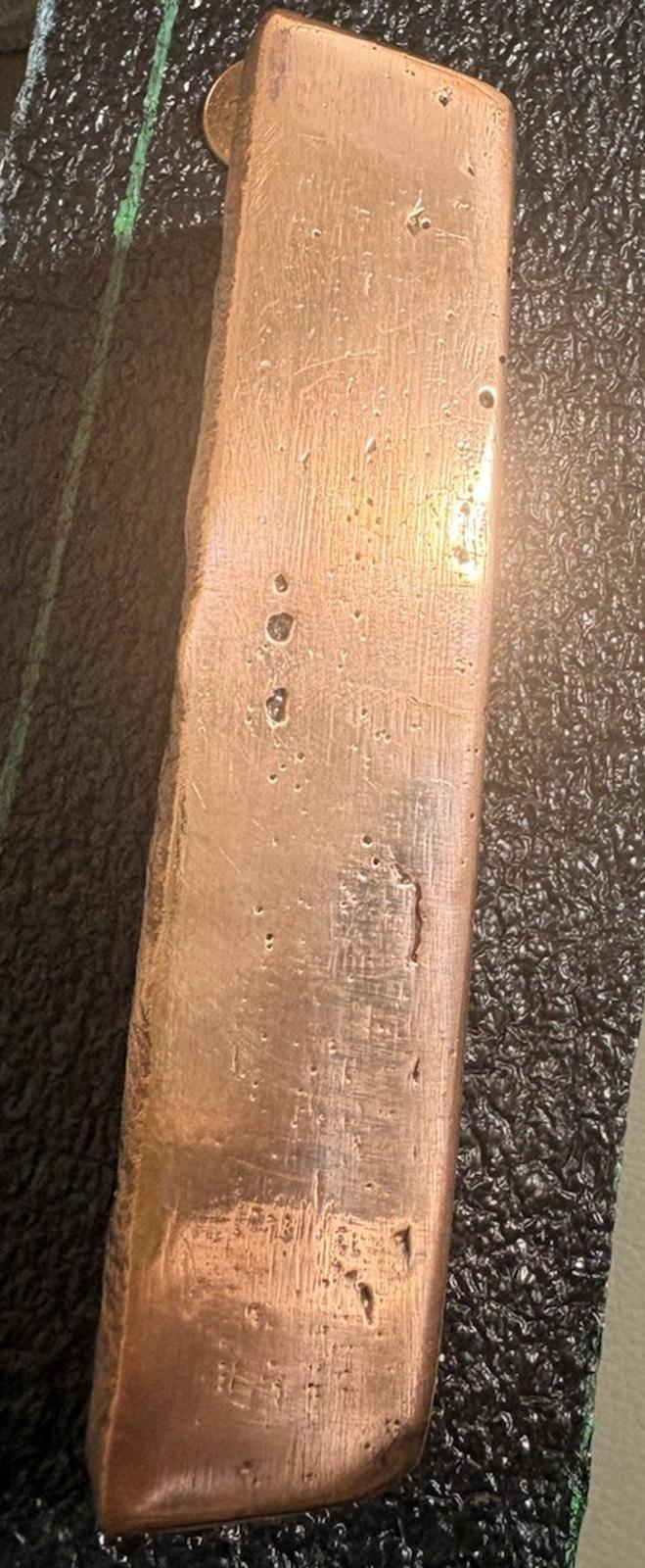 4.3 Pound .999 Copper Bullion Ingot Bar Handmade & Polished 5.25”x2.25”x2”