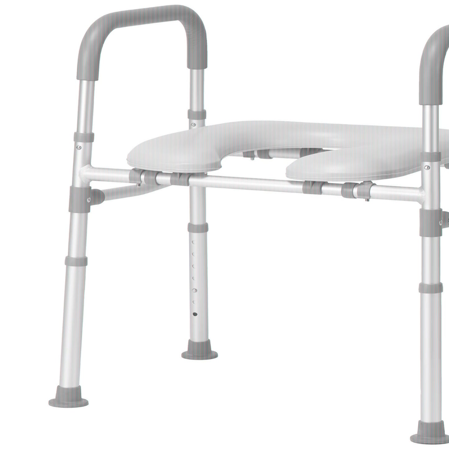 Deewow Raised Toilet Seat Risers with Handles, for Seniors, Handicap, Pregnant