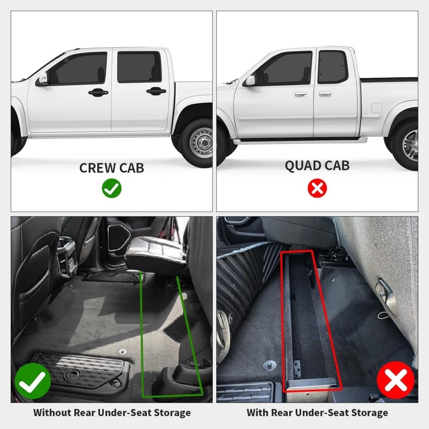 Floor Mats for Ram 1500 Crew Cab 2019-2024 Without Rear Under-Seat Storage