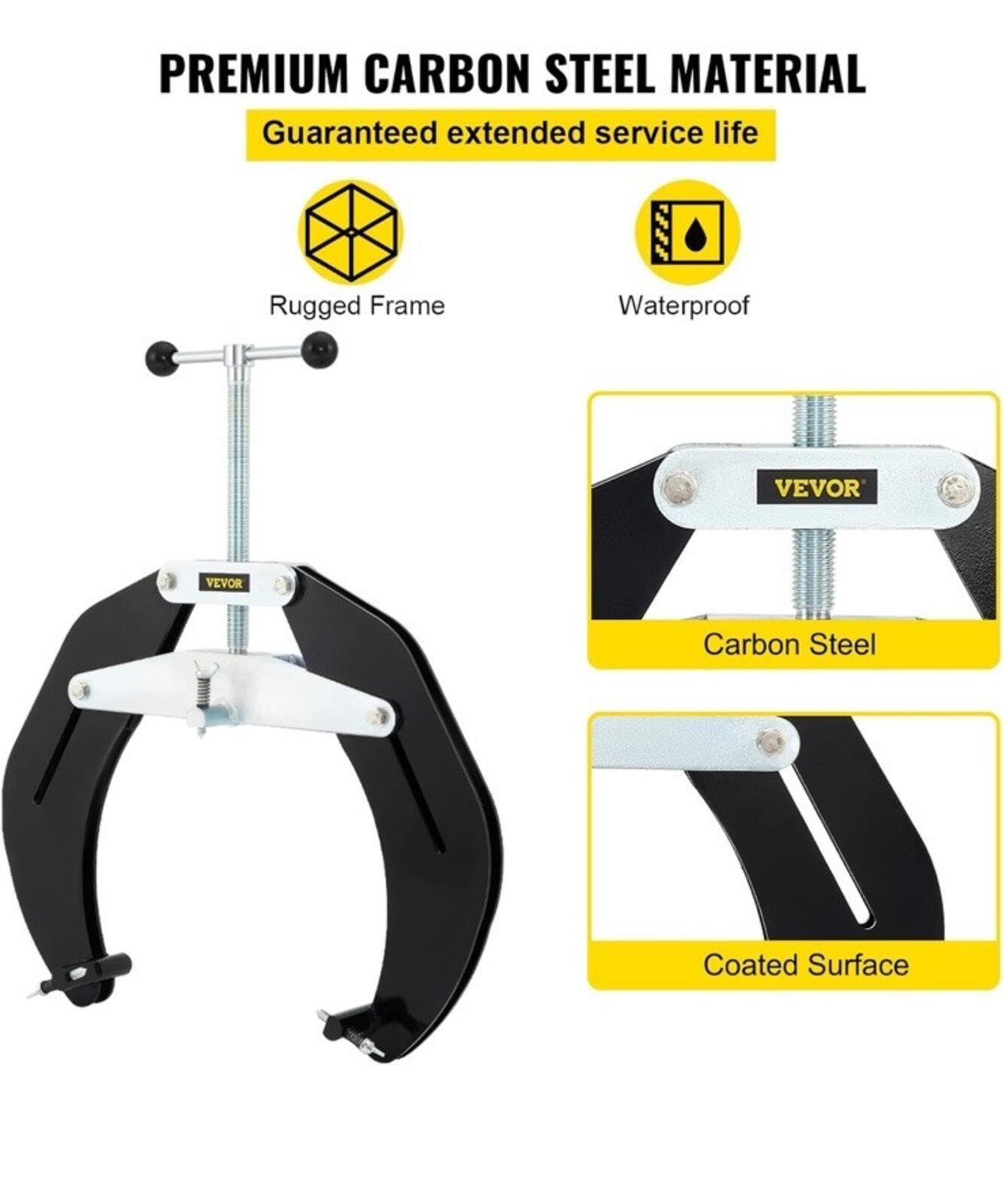 New Pipe Clamp, 5 to 12 in, High Strength Ultra Clamp with Quick Acting Screws,