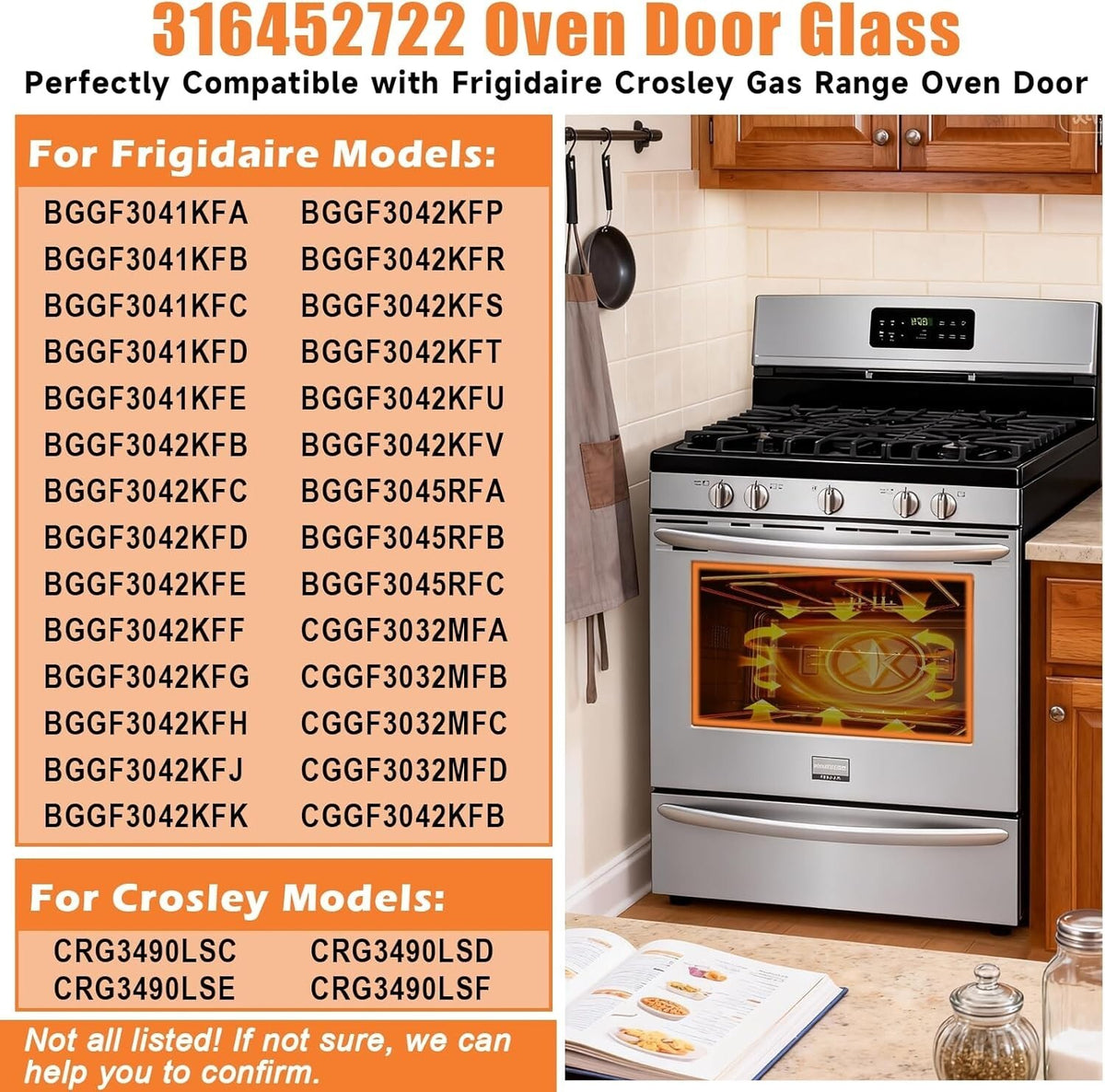 316452722 Range Stove Oven Outer Door Glass Frigidaire Glass AP4433225