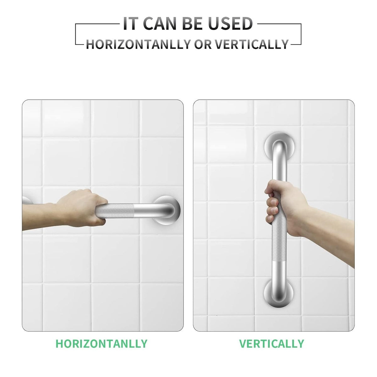 Grab Bars for Shower, 2 Pack 16 Inch Anti-Slip Safety Shower Handle for Senior,