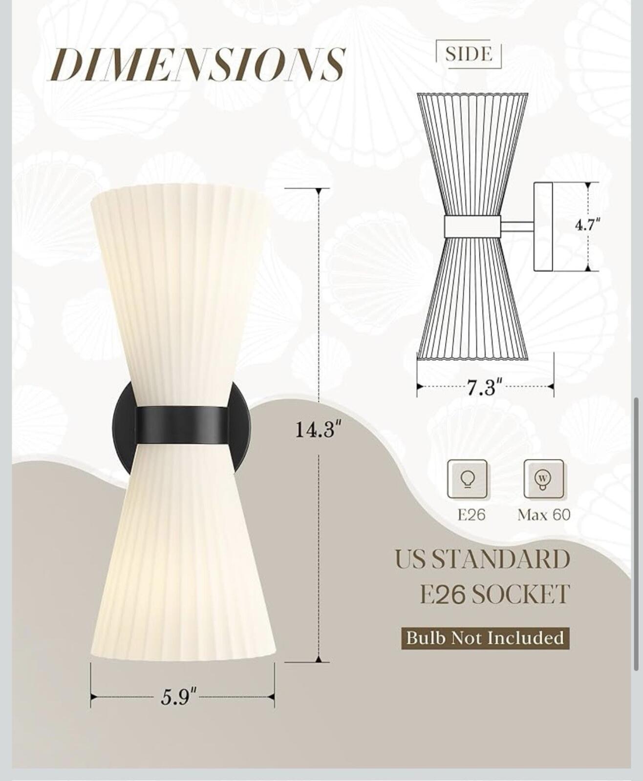 Modern Black Wall Sconce, HWH Up and Down Indoor Sconces Wall Lighting