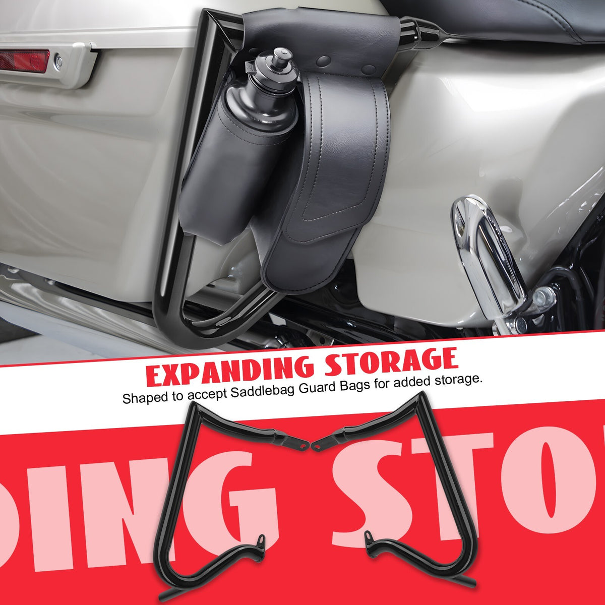 Saddlebag Guard Crash Bar for Harley Touring Street Glide Road Glide 2009-2026