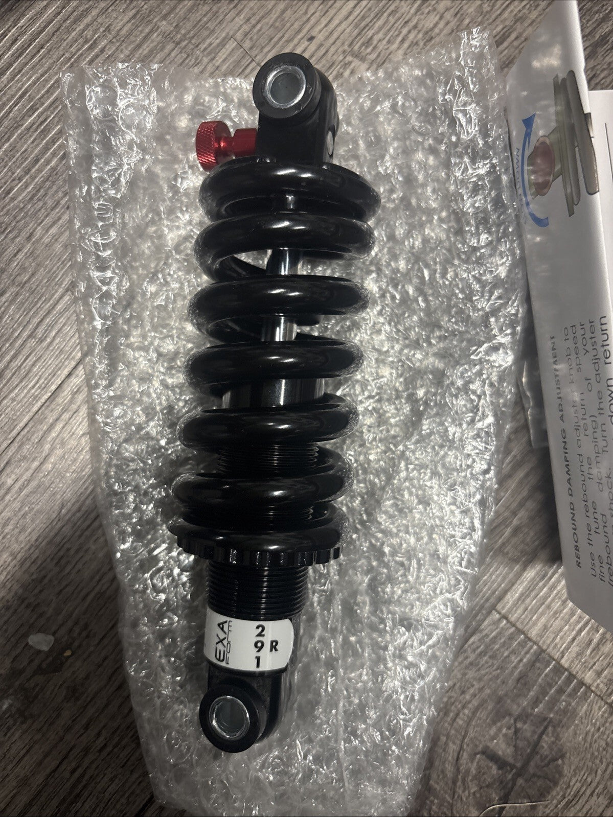 Rear Shock Absorber 291R Adjustable Suspension Spring MTB Bike 165MM 1500 LBS