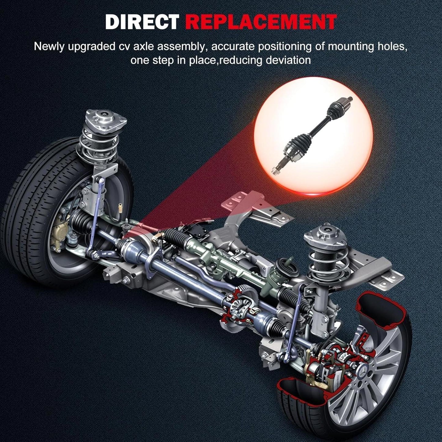 NCV82002 CV Axle Shaft Assembly Fit For Jeep for Cherokee 2.4L 2014-2015