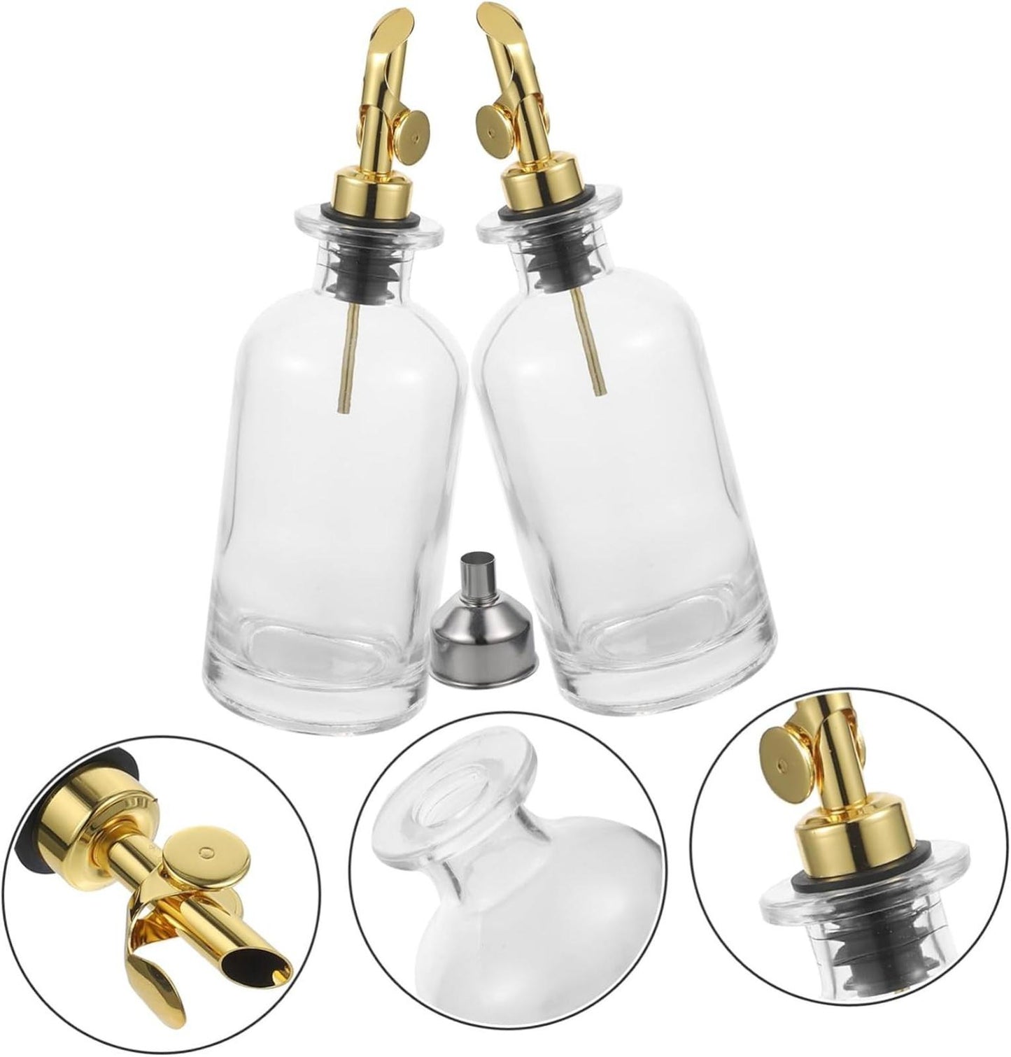 Olive Oil Dispenser Bottle Drip Glass Oil and Vinegar Dispenser for Kitchen Use