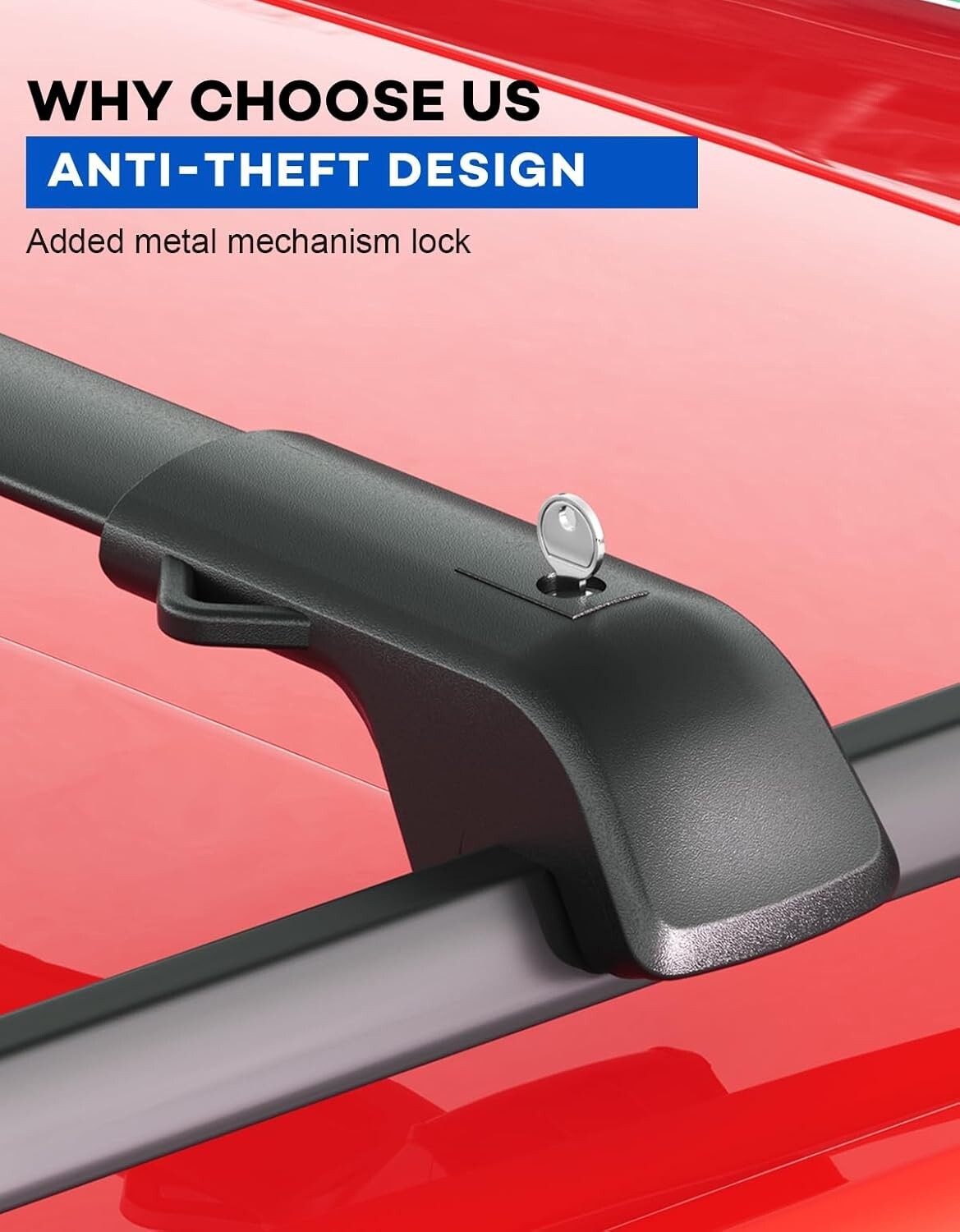Heavy Duty Aluminum Lockable Roof Rack Cross Bars for Honda Odyssey 2011-2017