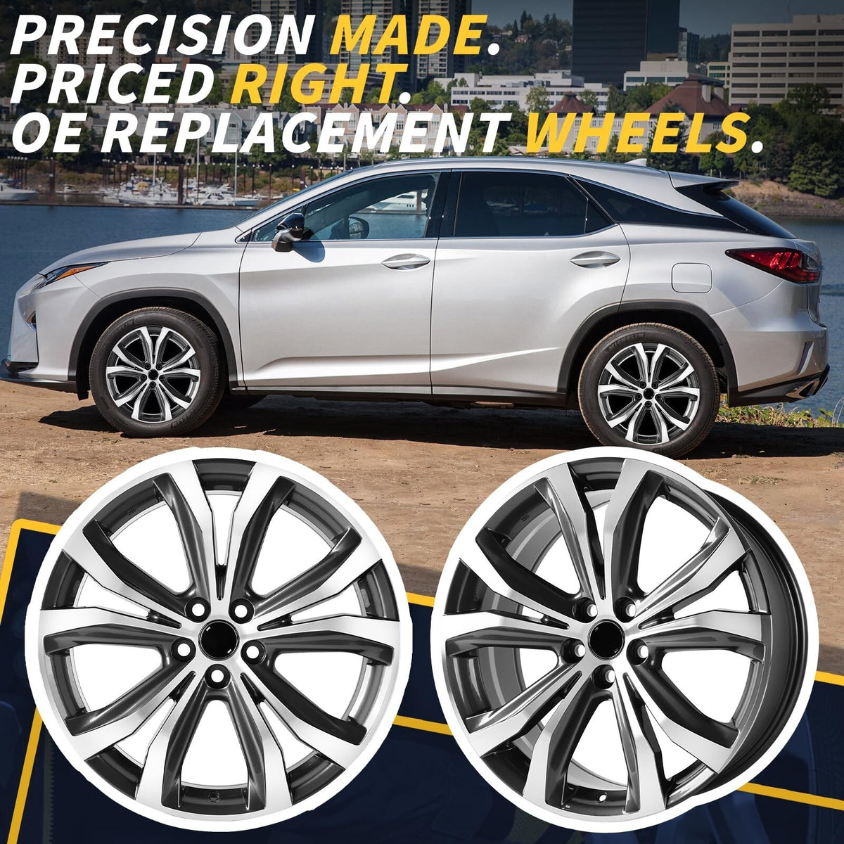2016 2017 2018 2019 2020 2021 2022 LEXUS RX350/RX450H RC350 OE 20"X8 WHEEL 74338