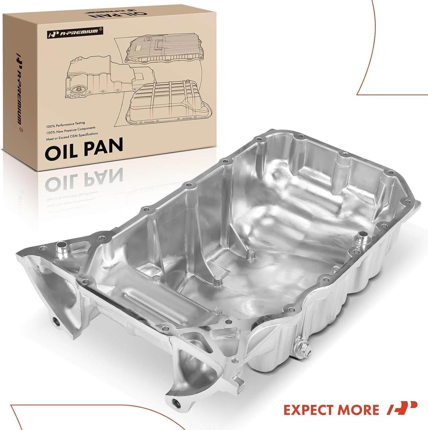 A-Premium Engine Oil Pan Sump with Drain Plug Compatible with Honda Civic 2012 2