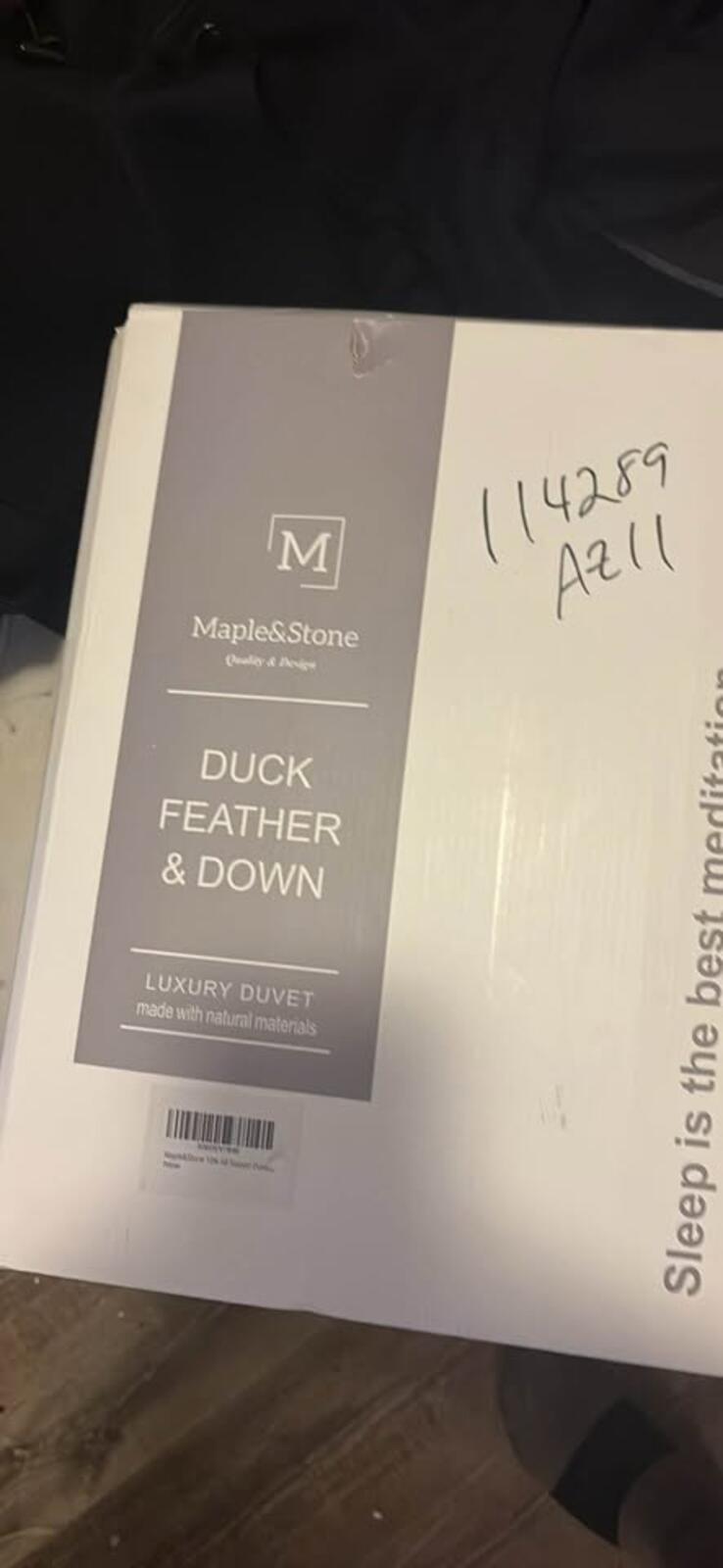 New Maple & Stone Duck Feather & Down Luxury Duvet Twin 68x90 white