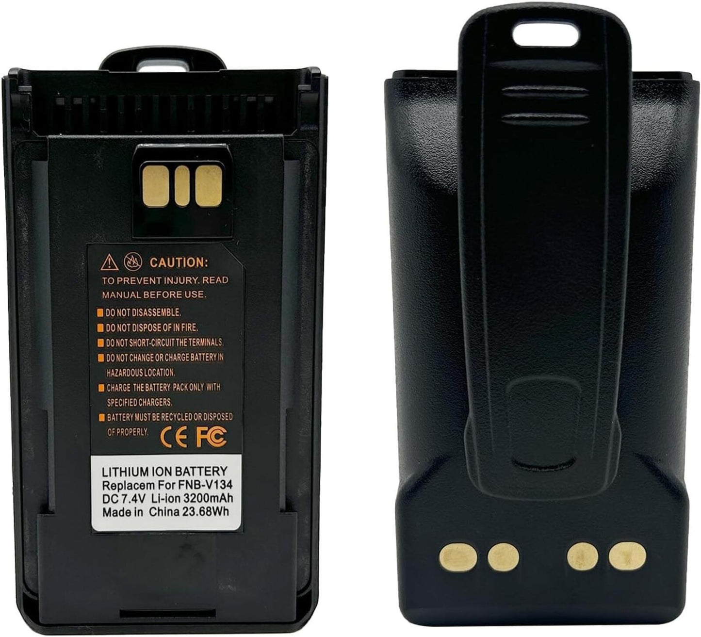 FNB-V134 FNB-V134Li 3200mAh Li-ion Battery with Belt Clip for VX260 EVX-261