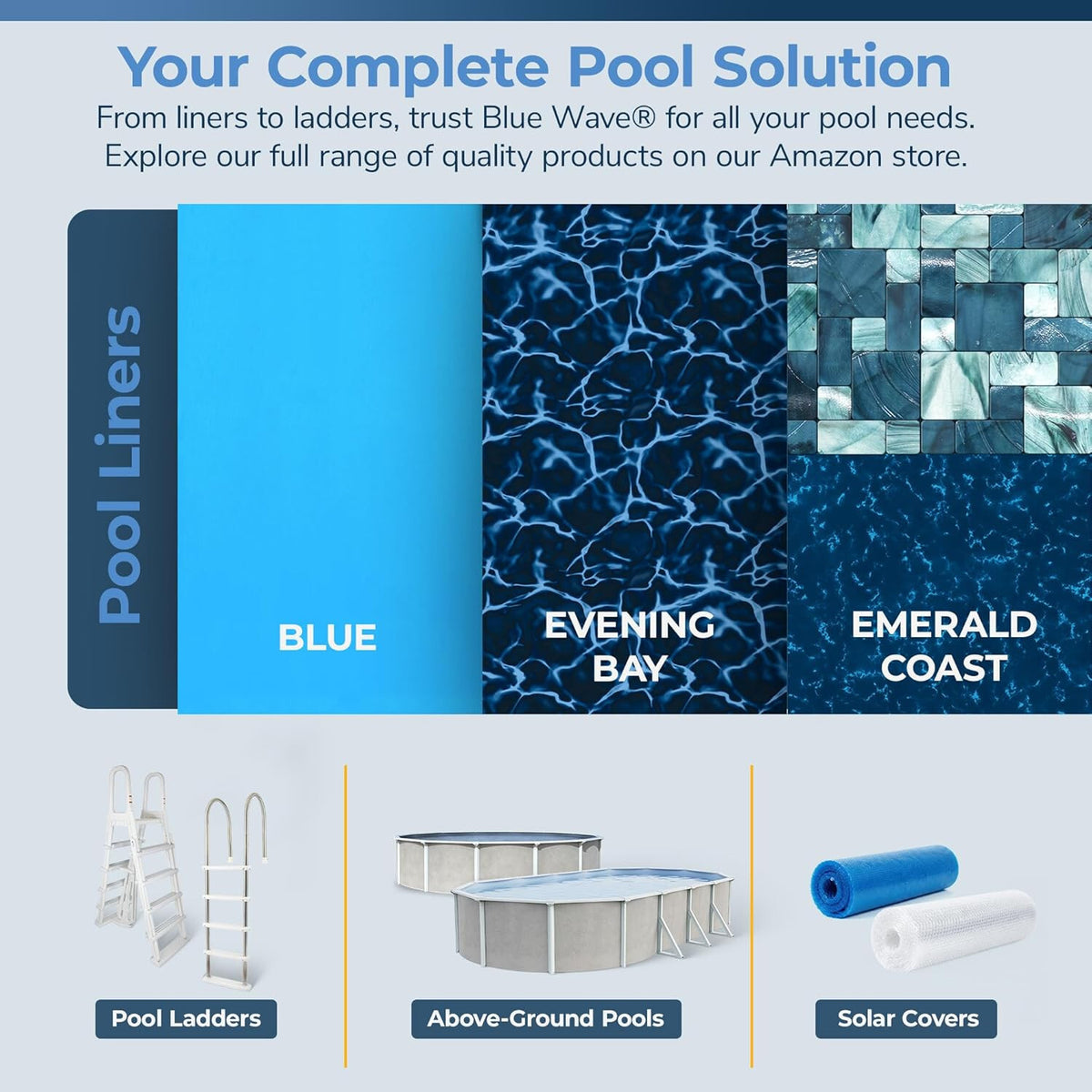 Evening Bay 15-Ft round Overlap Pool Liner for Above-Ground Steel Wall Pools – W