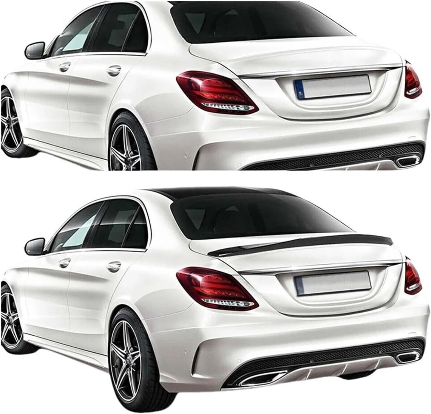 Carbon Rear Trunk Spoiler Wing Fit For Benz W205 C180 C200 C300 C43 C63 2015-20