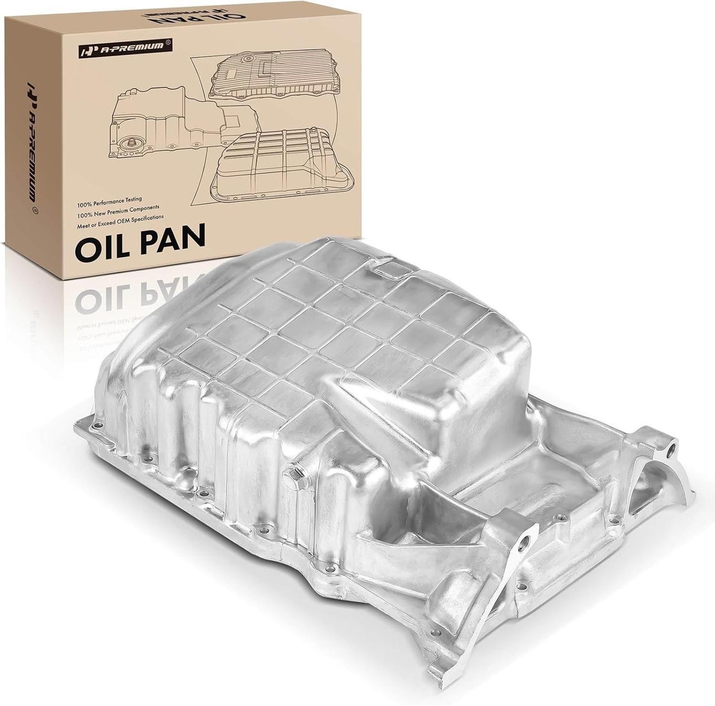 A-Premium Engine Oil Pan Sump with Drain Plug Compatible with Honda Civic 2012 2