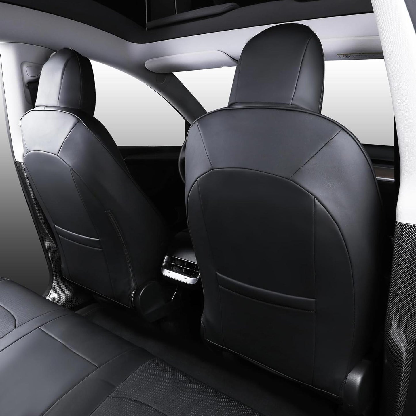Suitable for Tesla Model Y Seat Covers, Waterproof Faux Leather Car Seat Covers