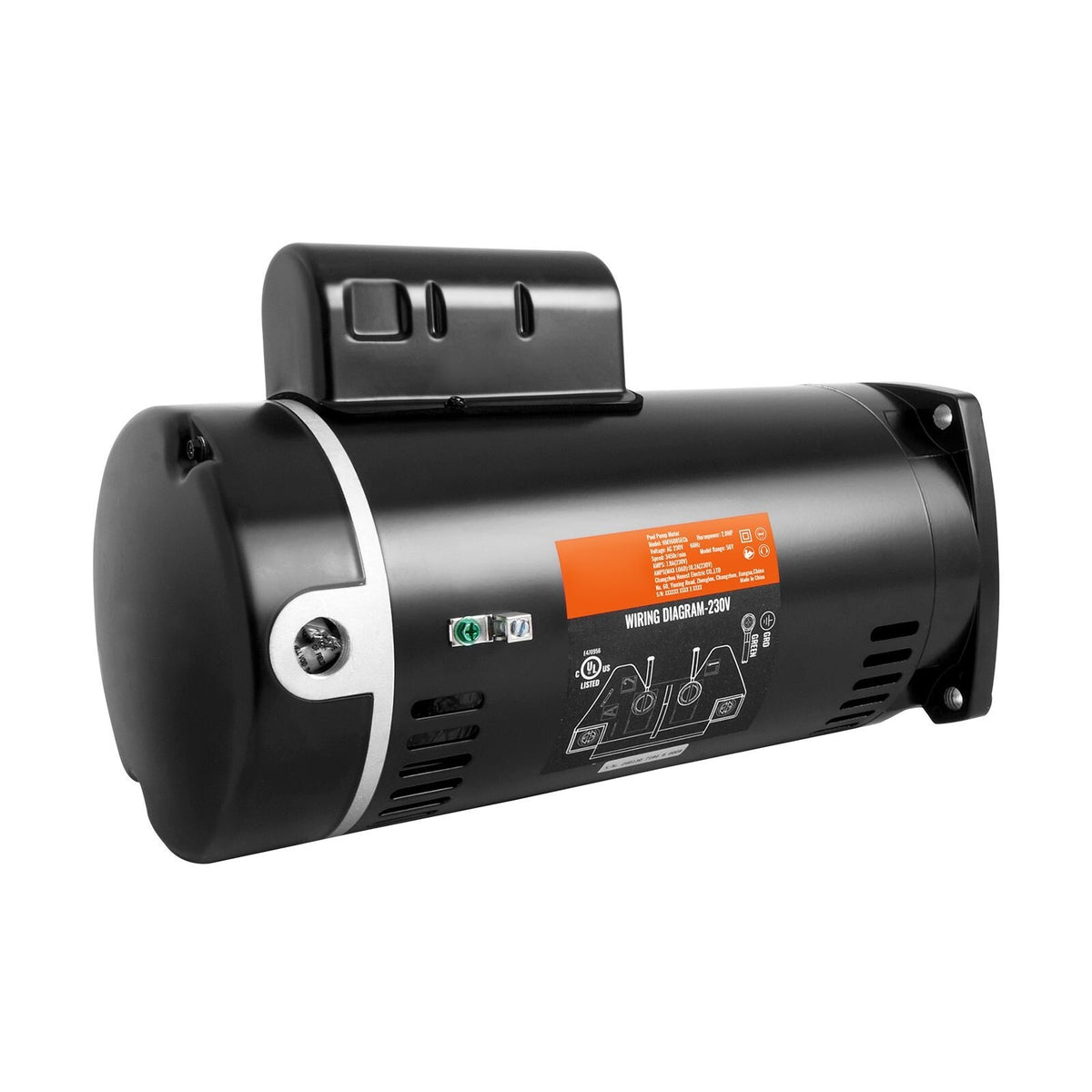 56Y Frame 2HP Pool Motor, 230V 3450 RPM Replacement 115/230V