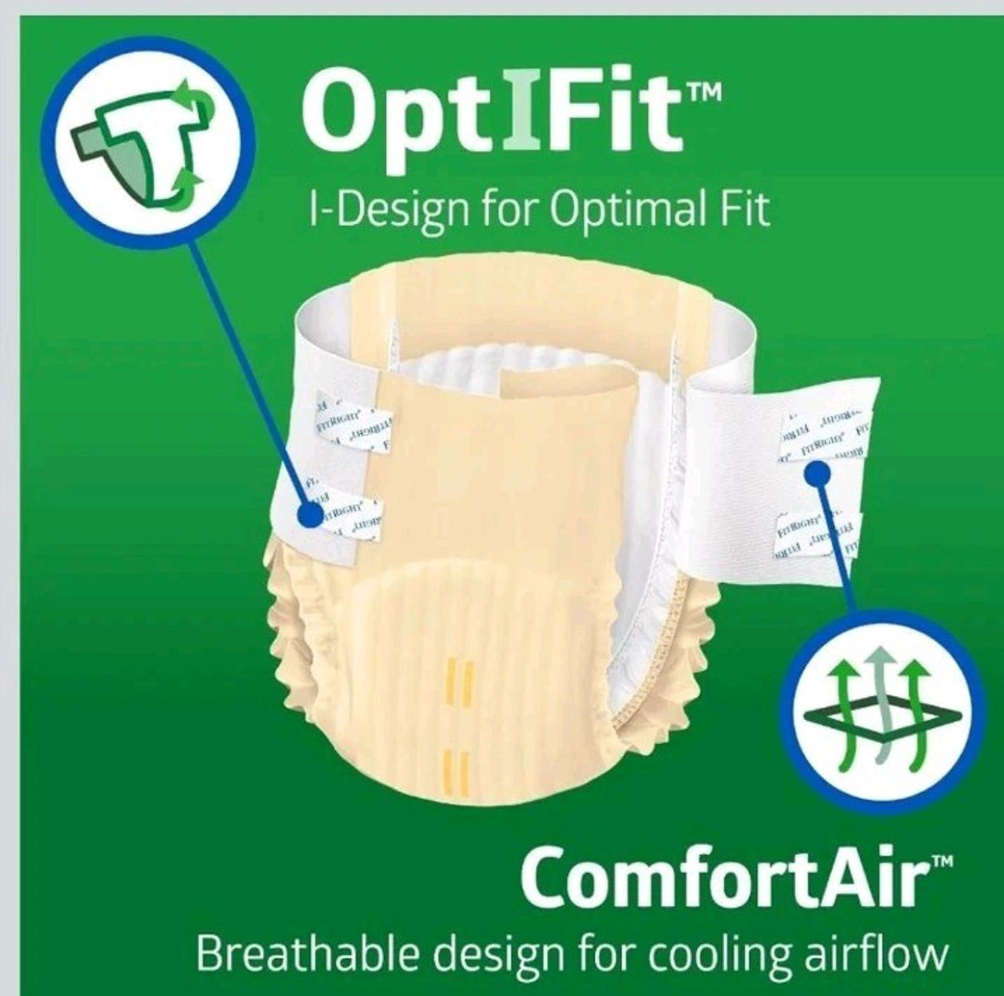 Case Of 60 FitRight Super Protective Underwear, Size L, for Waist Size 40"-56",