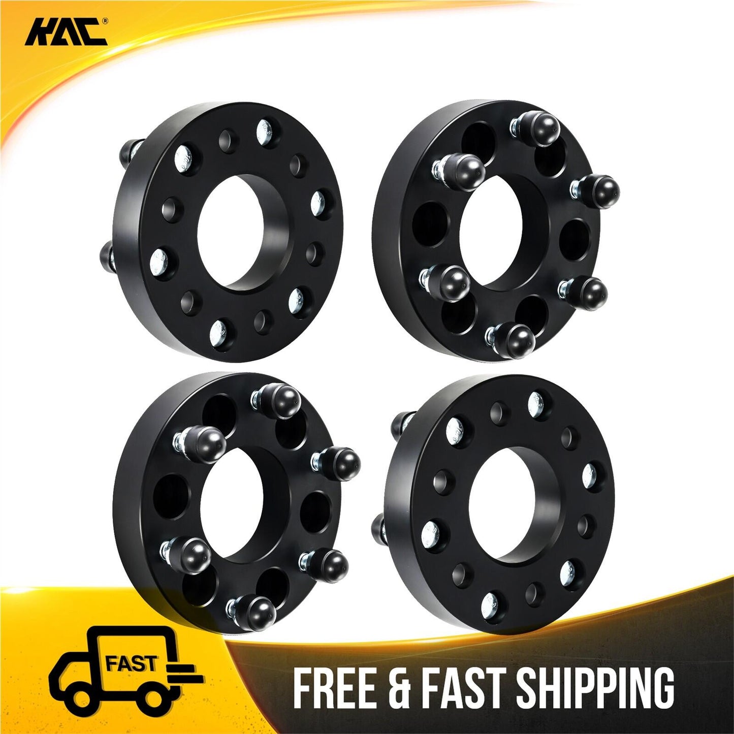 4Pc 1.25" 6x5" to 6x5.5" Wheel Adapters 78.1mm CB M12x1.5 For 2002-2009 Envoy