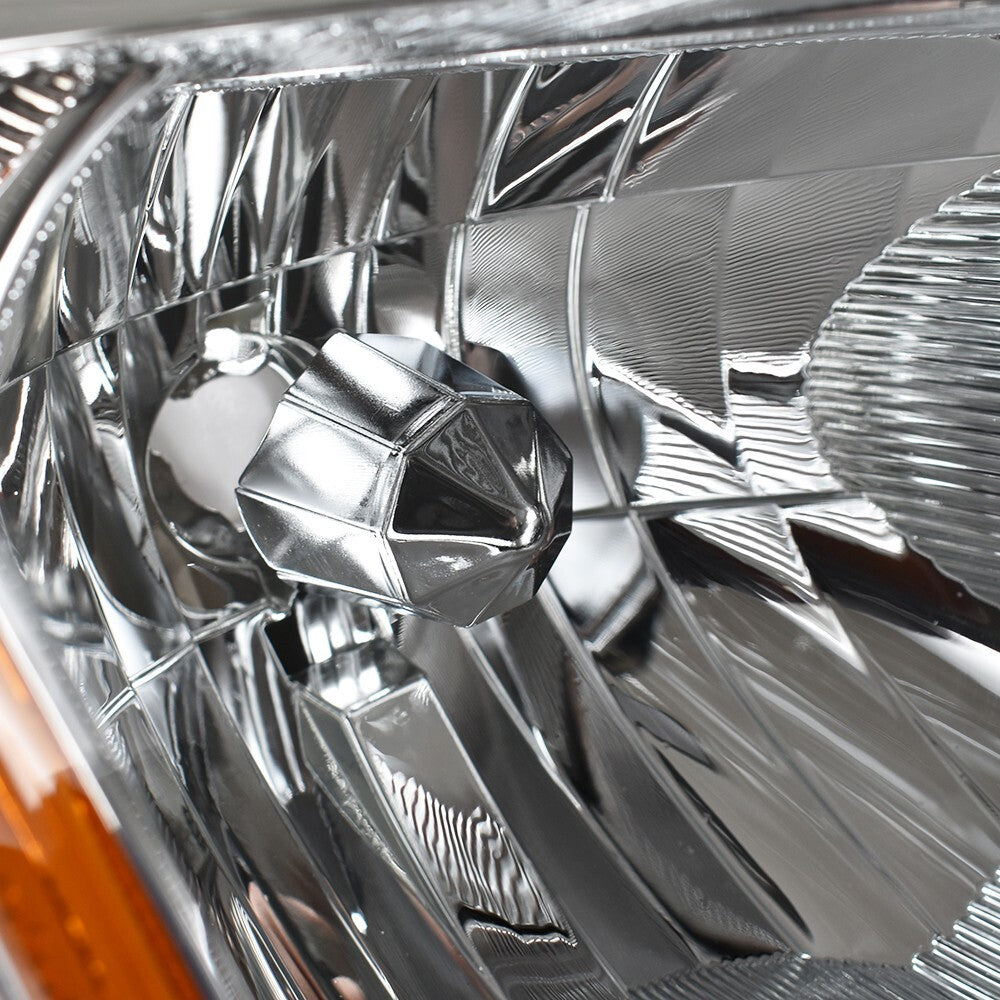 Headlights For Nissan Rogue 2008-2013 Halogen Chrome Headlamps Left+Right Side