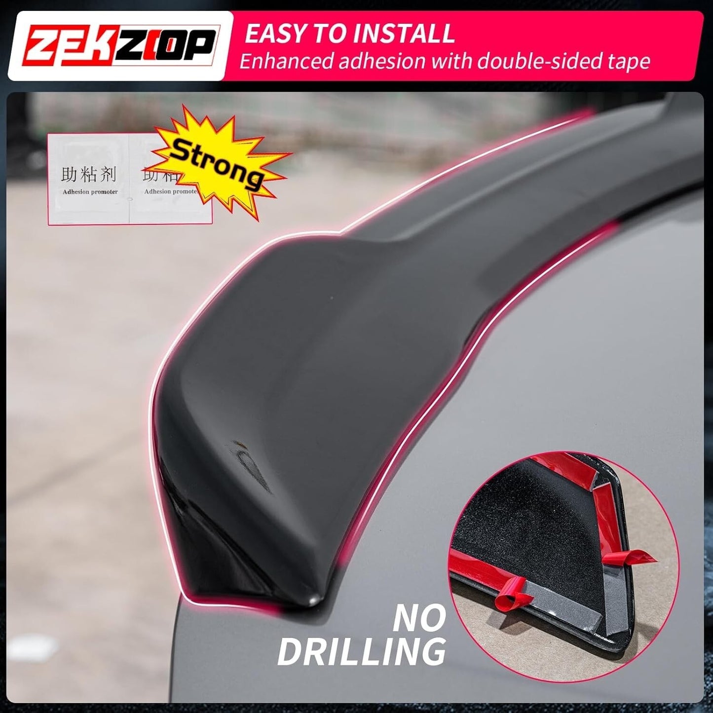 Spoiler Wing Trunk Spoiler Wing Tail Lip Glossy Black For 2025 2026 Toyota Camry
