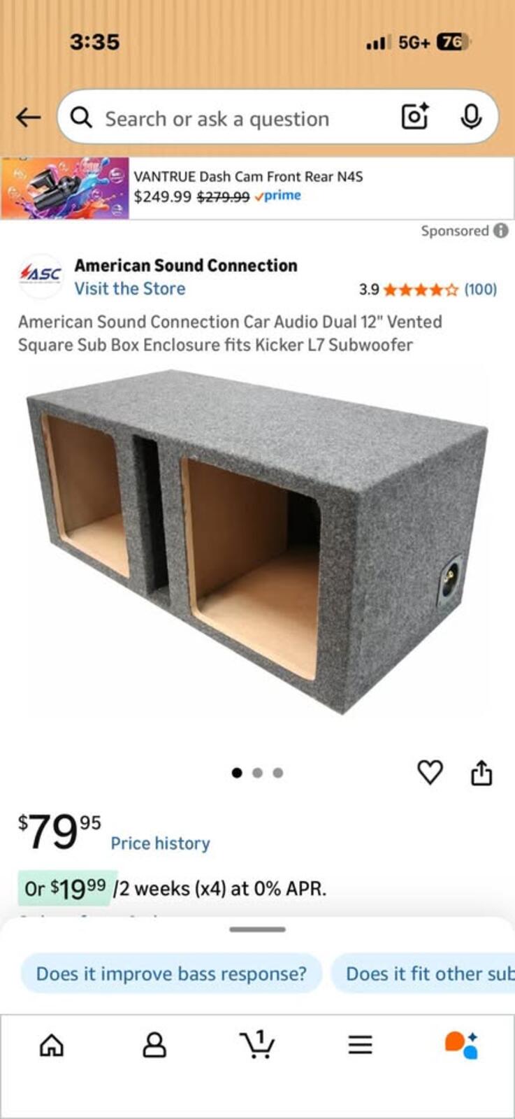 Kicker sub box