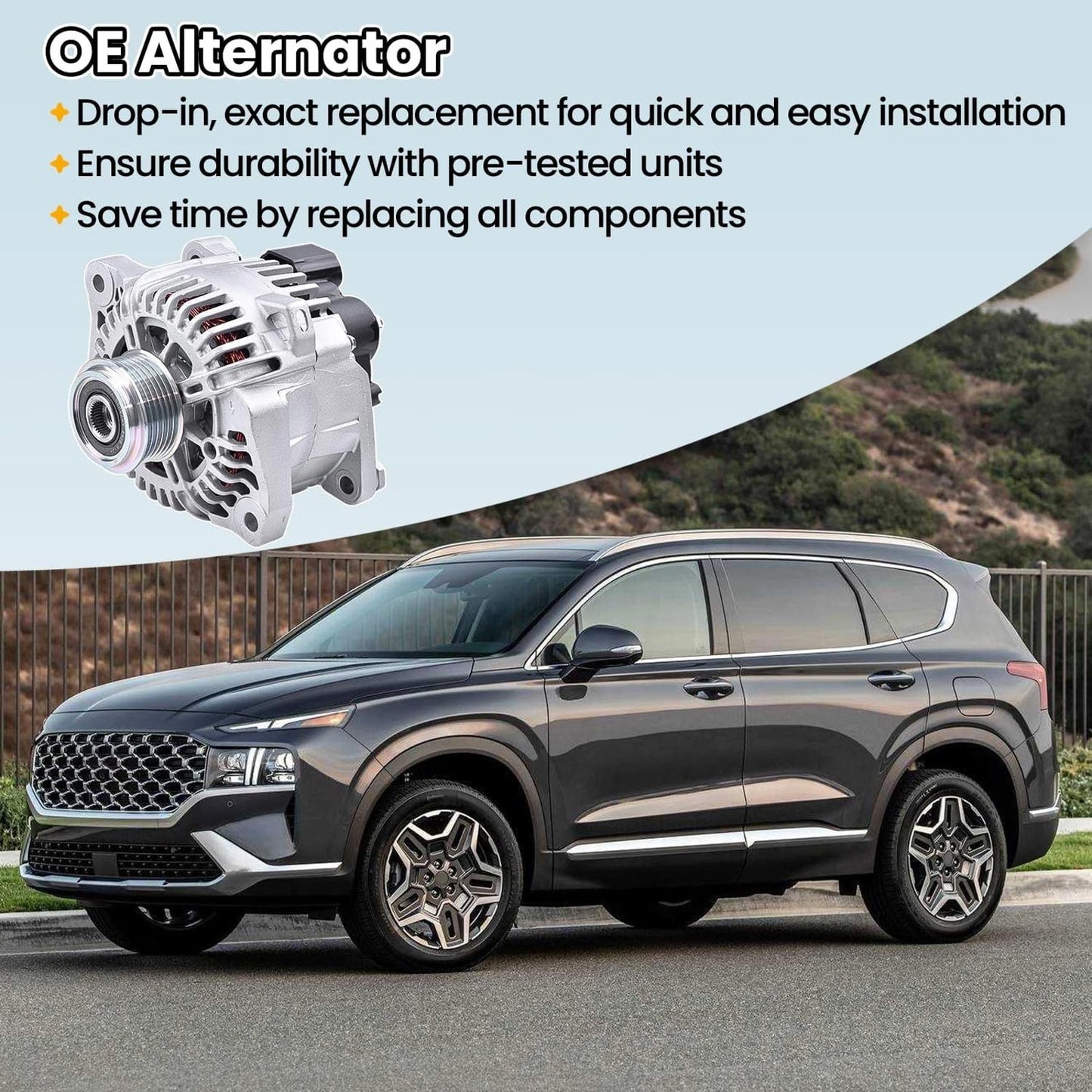 37300-2G600 Alternator Compatible with Hyundai Sonata 2011-2014 2.0L