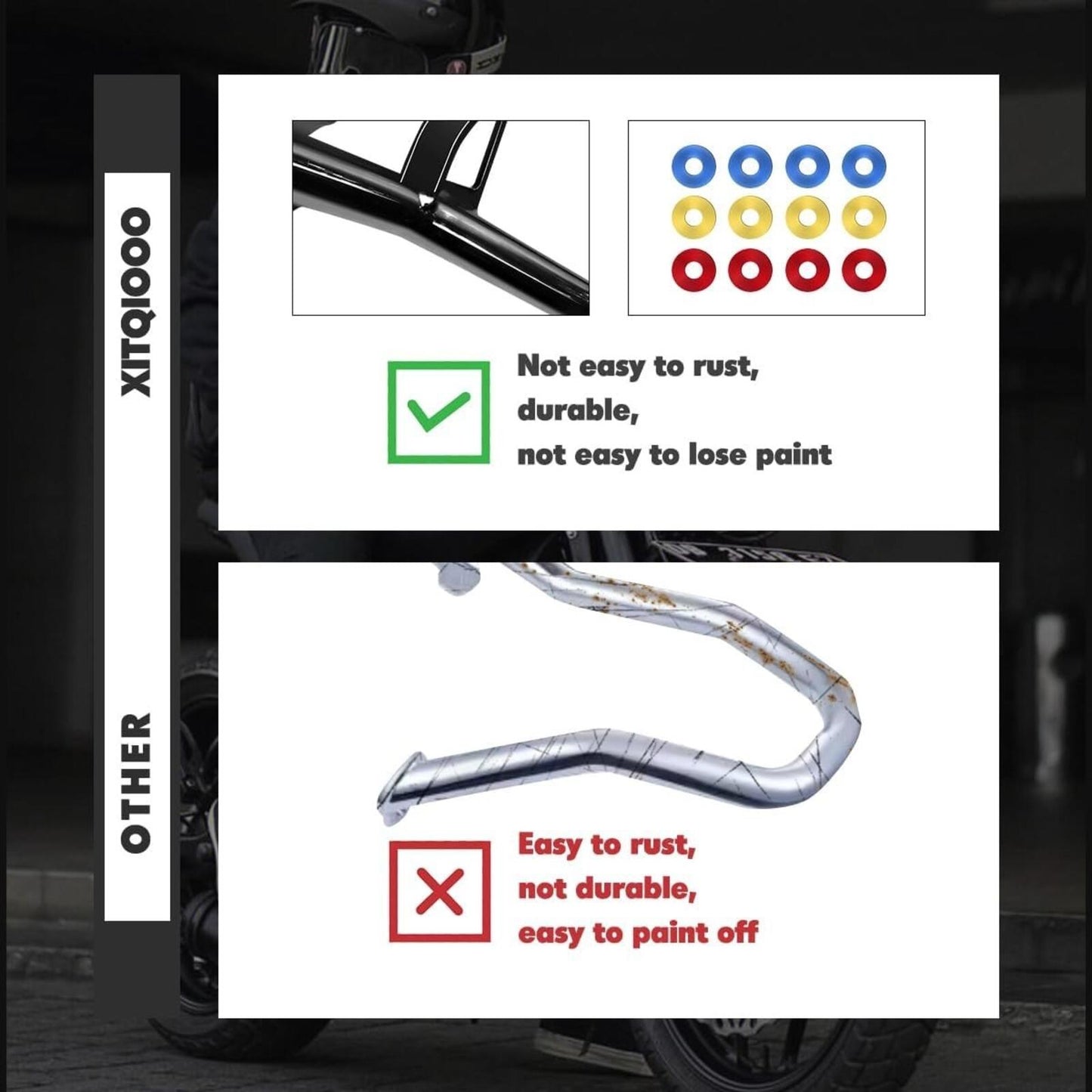 Front Crash Bar Engine Guard Compatible with Harley Davidson Touring Street