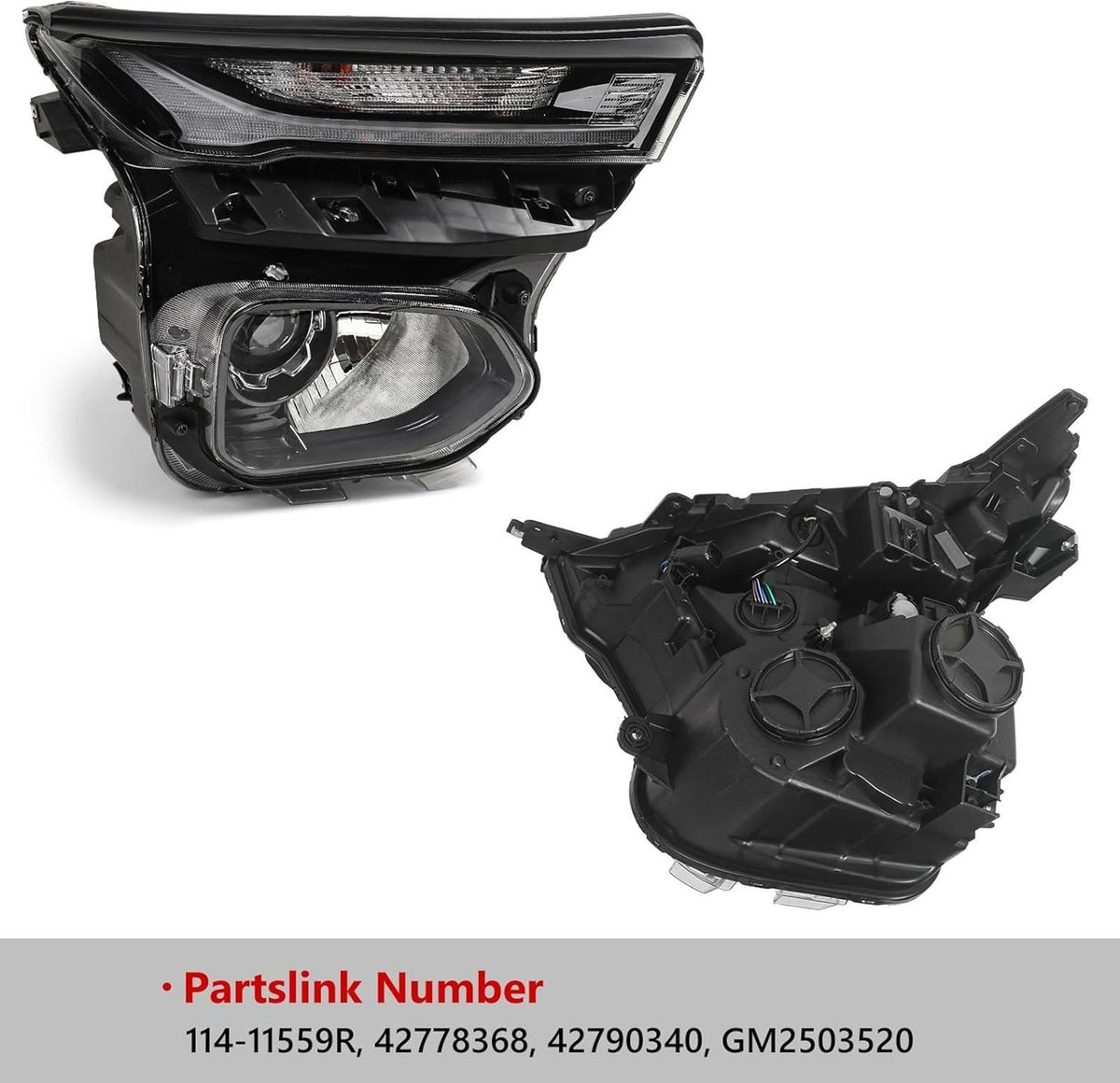 Huray Right Headlight Assembly Fit for Chevy Trailblazer GM2503520 Passenger Sid