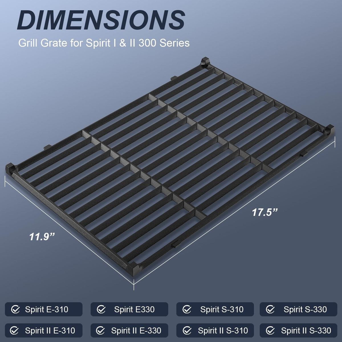 Parts for Weber Spirit E310 17.5in Grill Grates 7638 7639 SP320