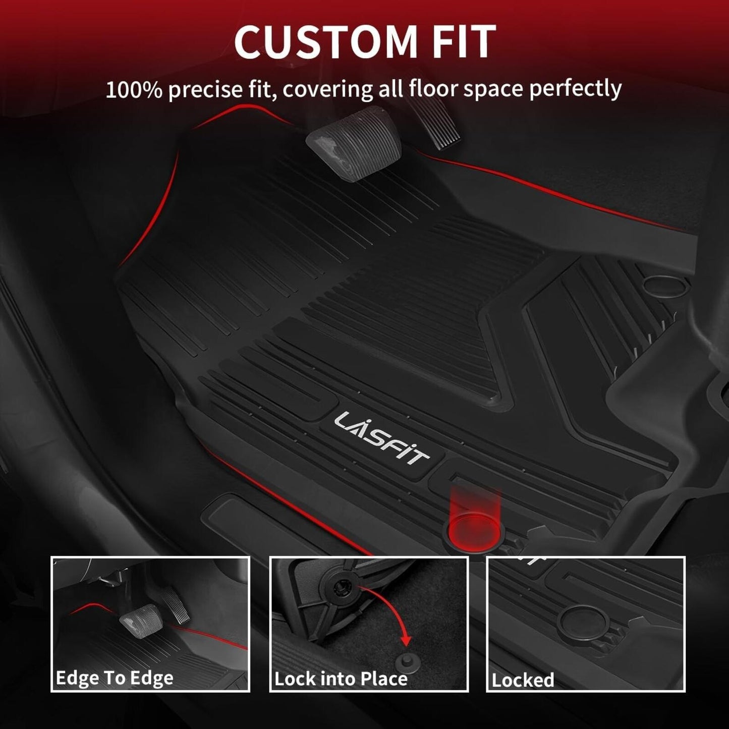 Floor Mats for Ram 1500 Crew Cab 2019-2024 Without Rear Under-Seat Storage