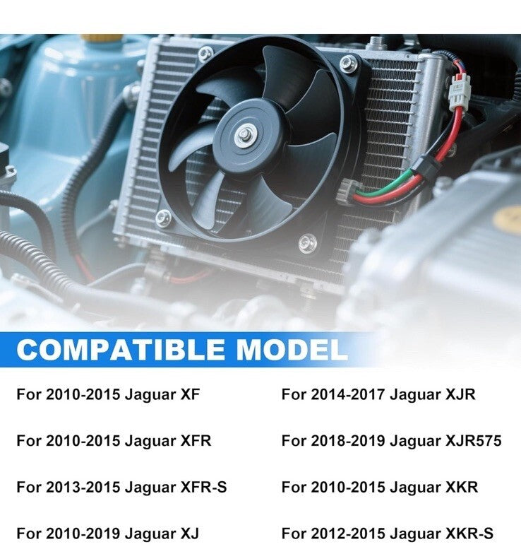 Radiator Cooling Fan Assembly For 2010-2015 JAGUAR XF XKR 2010-2019 JAGUAR XJ