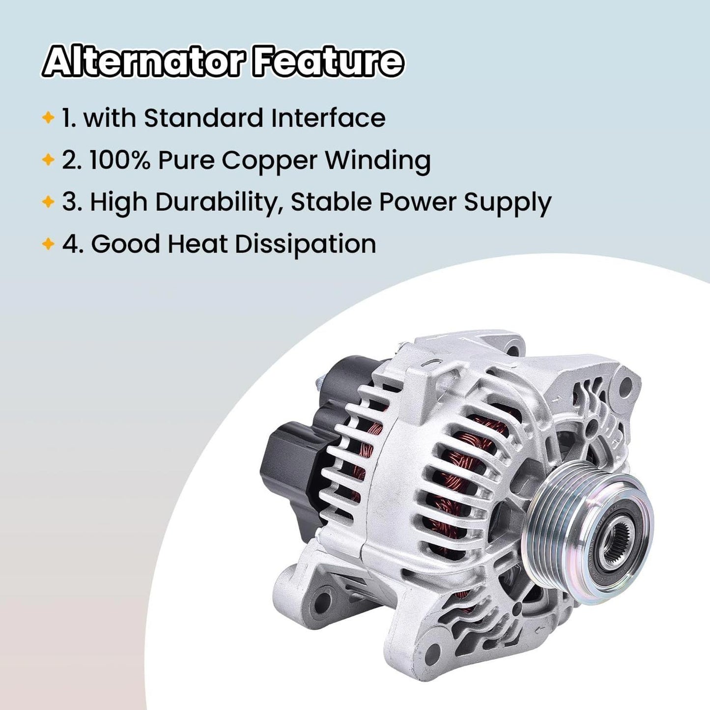 37300-2G600 Alternator Compatible with Hyundai Sonata 2011-2014 2.0L