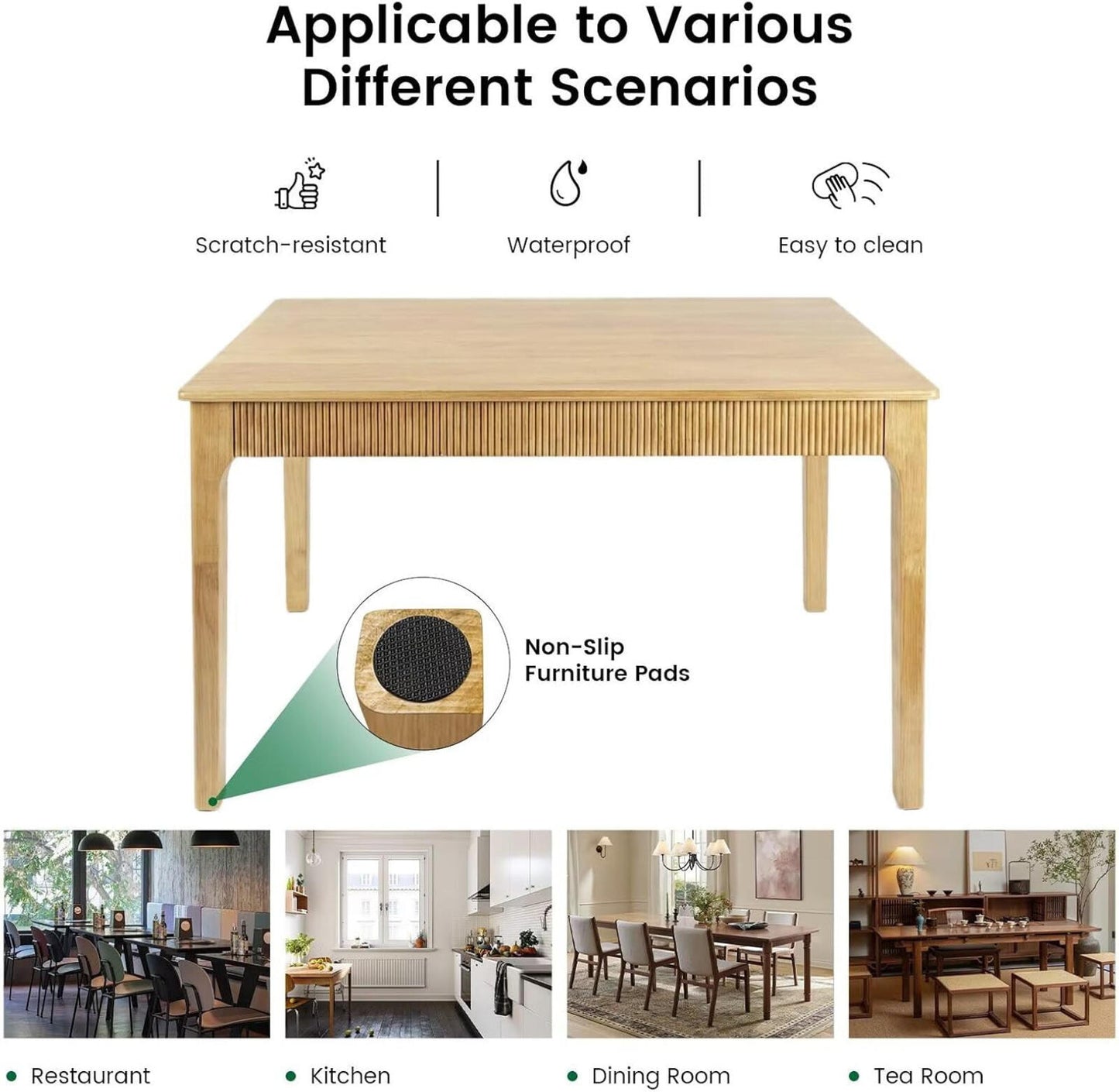 31.5" Solid Wood Dining Table for 2 - Modern Farmhouse Design for Small Spaces