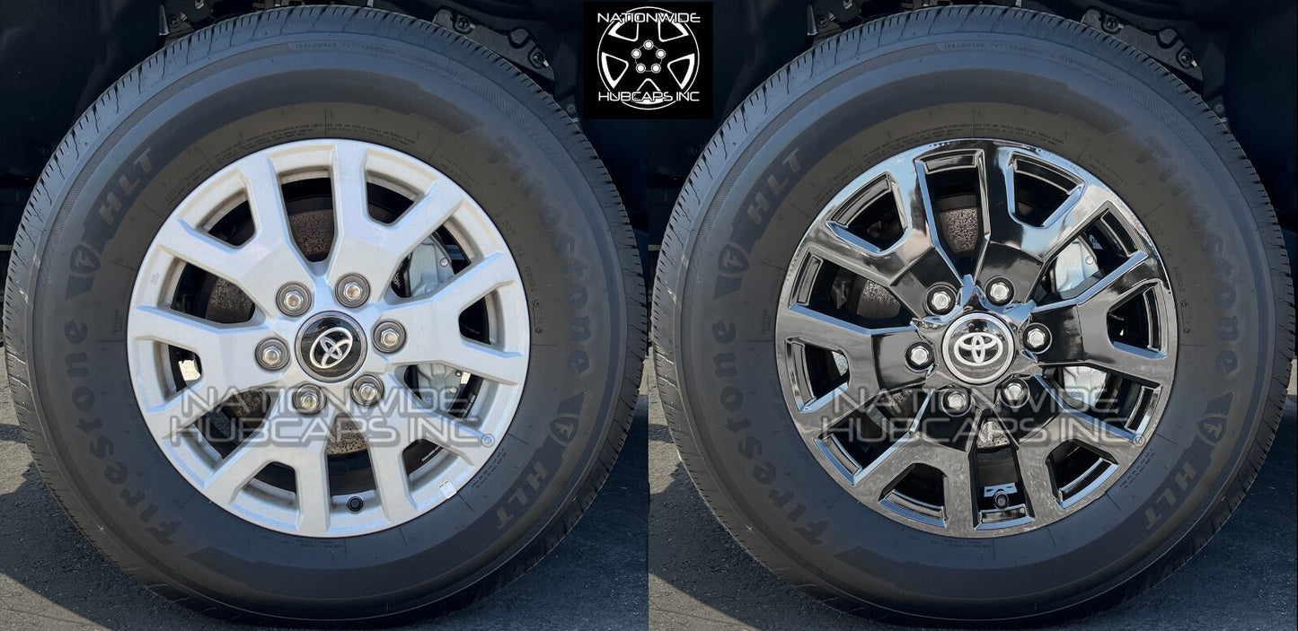 4 fits Toyota Tacoma SR5 2024-2026 Black 17" Wheel Skins Rim Covers Hub Caps