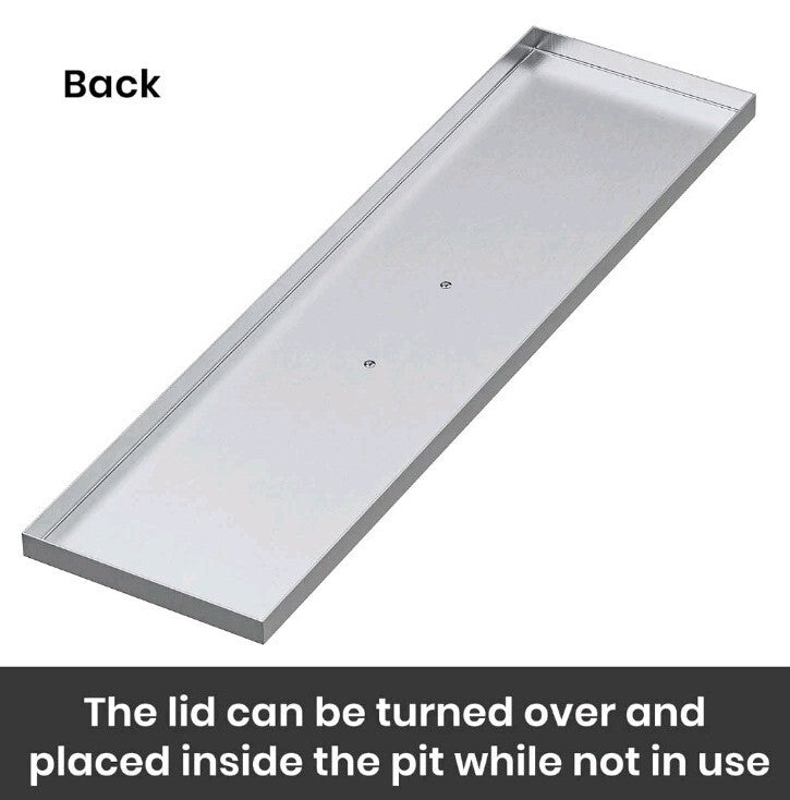 Stanbroil Fire Pit Burner Pan Cover 33" x 9", Fits 30x6 Inches Rectangular Dr
